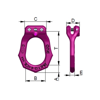 Grade 120 Chain Fitting ICE-Master link IAK 1/2-4 (as Endlink) Drawing-min