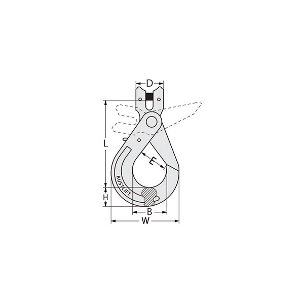 Grade 80 Self Locking Clevis Hook Specs