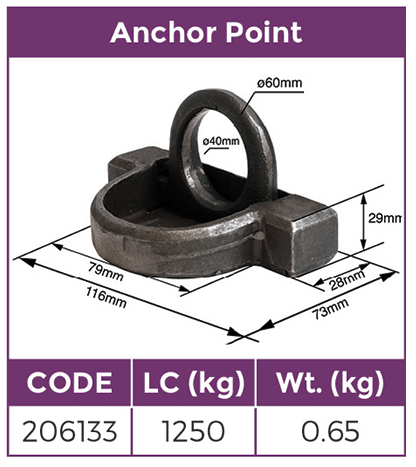 tie down anchor point