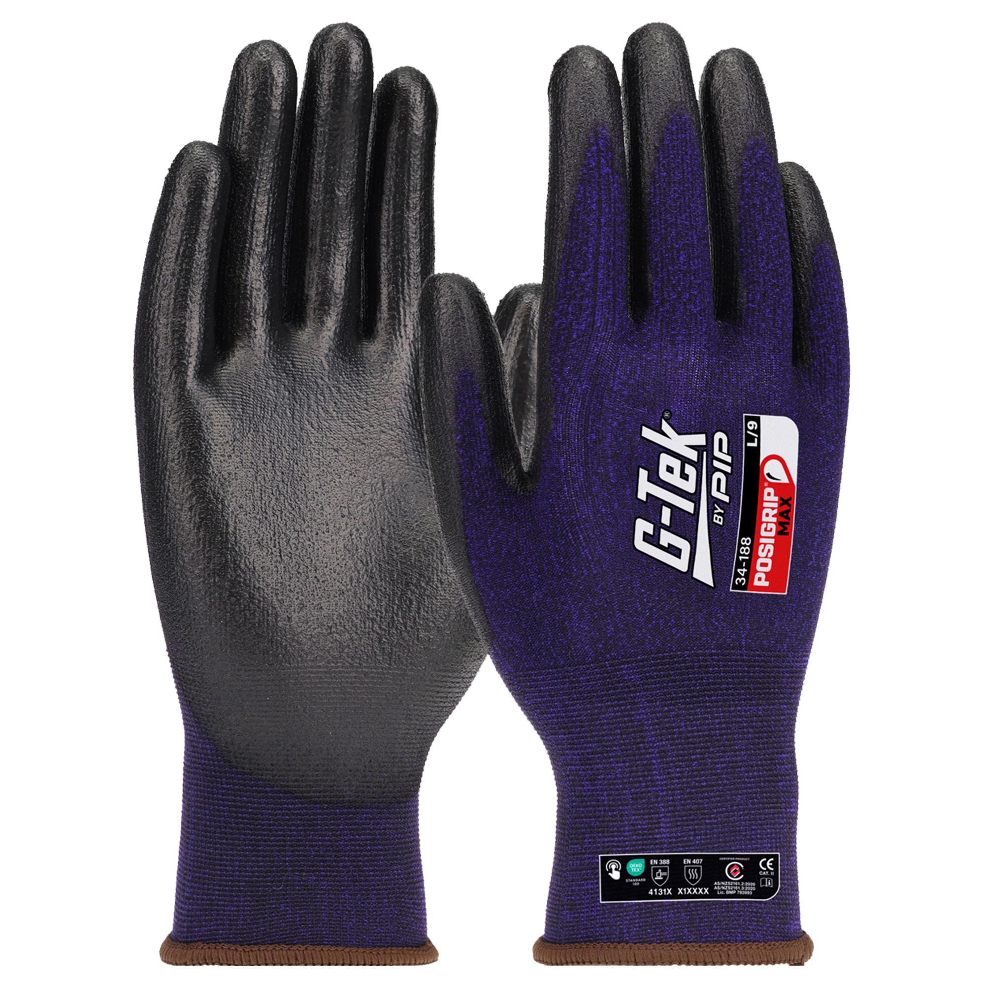 G-TEK POSIGRIPMAX 34-188 HAND CUT LEVEL PROTECTION GLOVE